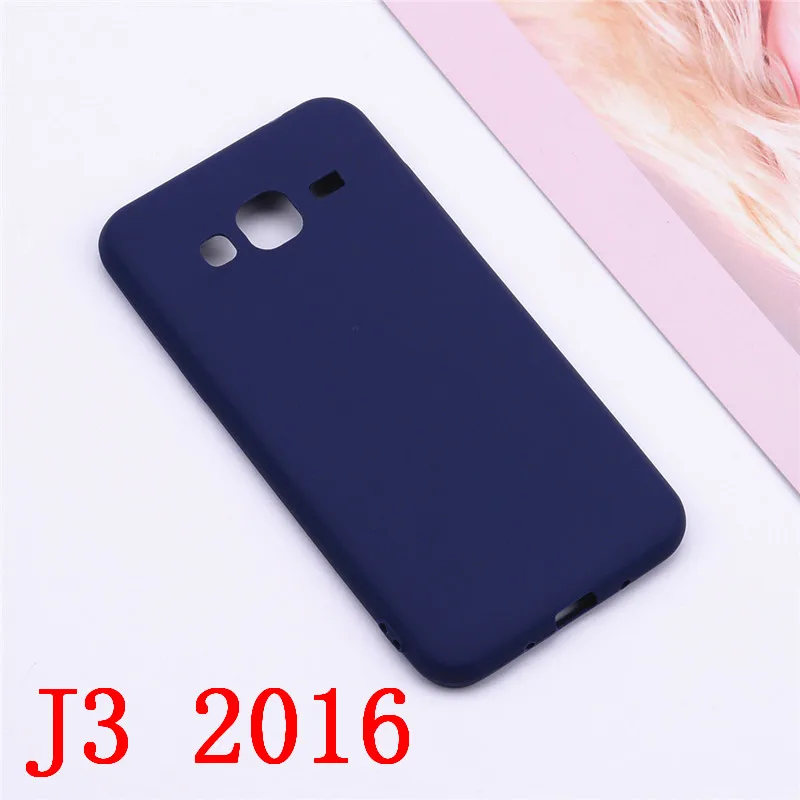Силиконовый чехол-накладка из мягкого ТПУ чехол для Samsung Galaxy J3 j310 J320 J3 J330 Galaxy J3 Pro J330F J3 6 чехол силиконовый чехол Funda - Цвет: Dark Blue J3 2016
