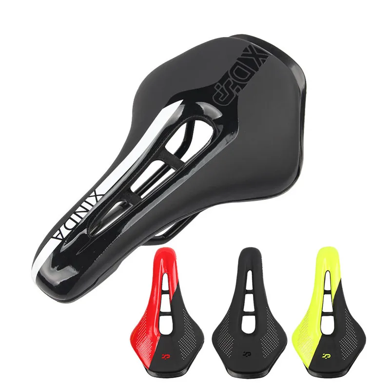 Road Bike Hollow Saddle MTB Bike Racing Saddle PU Leather Soft Seat Cushion