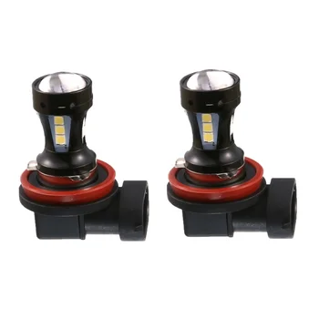 

2019 New 2X Car LED H8 H9 H11 3030 18LED 18W Bulb Car Fog Light Lamp White 6000K