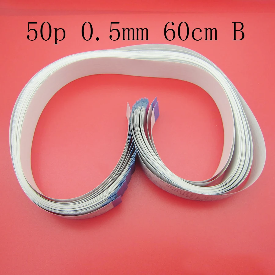 

5-100PCS 50 pin pitch 0.5mm length 600mm B type Opposite direction/ FPC FFC flexible flat cable line AWM 20624 80C 60V