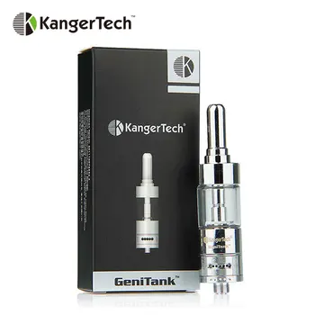 

Original KangerTech GeniTank Single Cartomizer 2.4ml Pyrex Glass Tank 1.8ohm Dual Coil Atomizer Airflow Control Valve E-cig 510