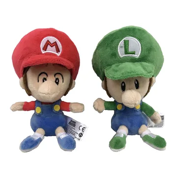 

2 Styles Super Mario Baby Mario & LuiGi Baby Super Mario Bros. Plush Doll Stuffed Toys Kids Gift 6" 15 cm Free Shipping