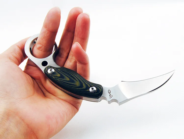 Swayboo Karambit Фиксировать Лезвие охотничьи ножи кемпинг инструмент выживания тактический Ножи D2 стали коготь Ножи с случае