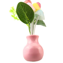 10 шт. LED Новинка Цветочная фея Перезаряжаемые ночник Свадебная вечеринка Рождество украшения датчик дома энергосберегающие освещения