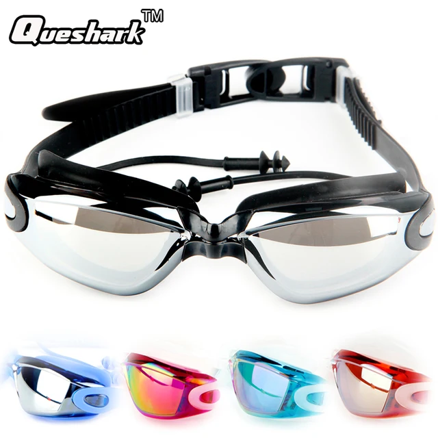 Cheap Queshark Anti Fog UV Protection HD Swimming Goggles Electroplate Waterproof Swim Glasses for Men Women Swim Eyewear with Earplug Cheap Queshark Anti Fog UV Protection HD Swimming Goggles Electroplate Waterproof Swim Glasses for Men Women Swim Eyewear with Earplug
