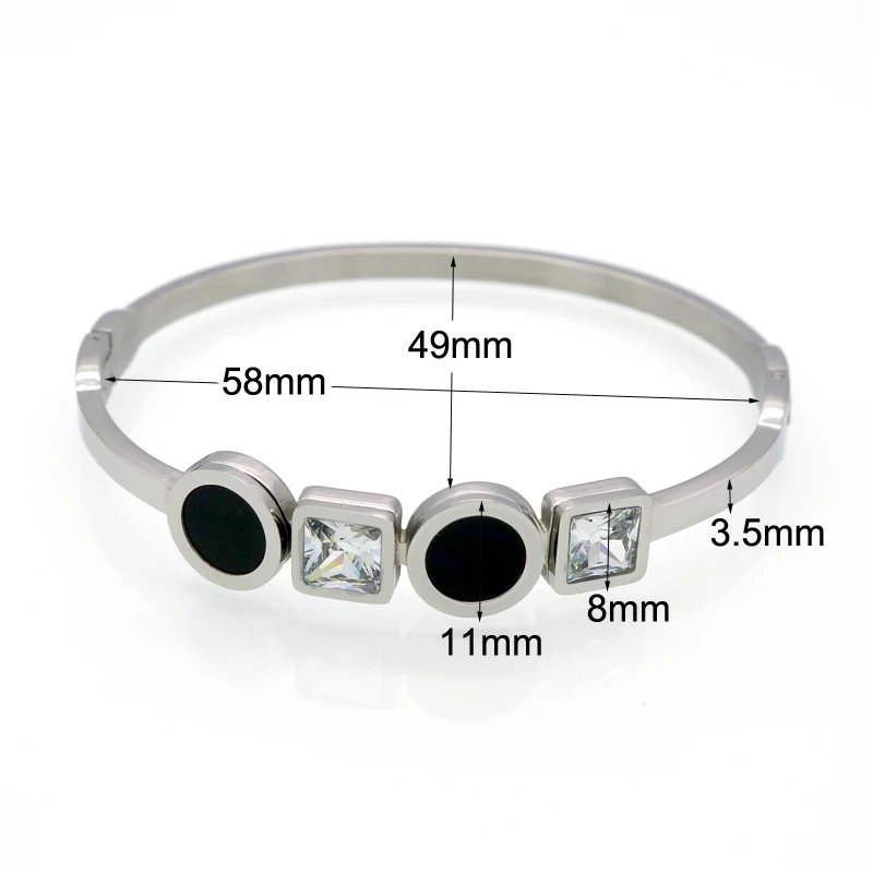 Женский браслет из нержавеющей стали 316L с фианитами|bracelets for|charm braceletbracelets for women |