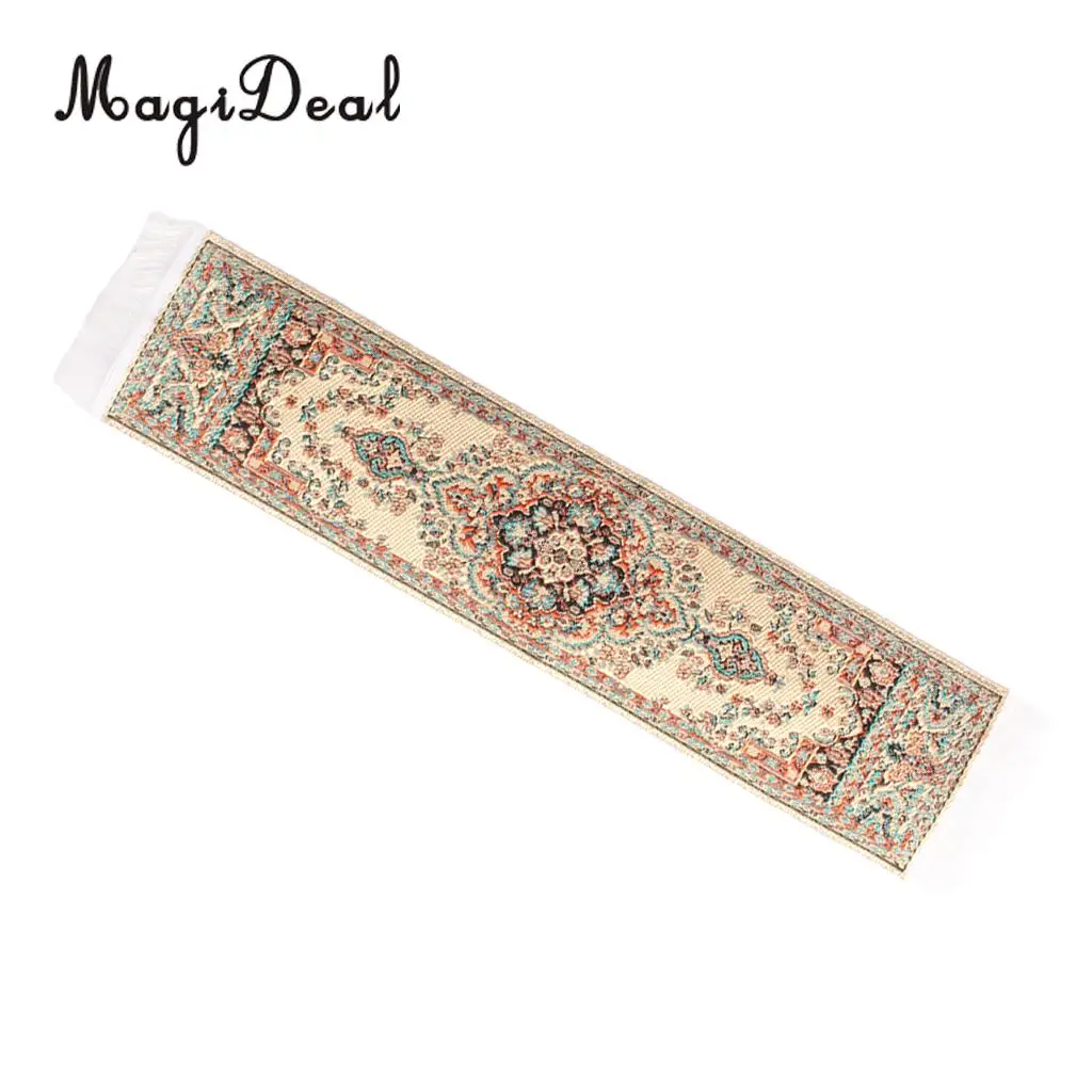 MagiDeal Colorful 1/12 Scale Silk Woven Rug Floor Coverings Carpet DollHouse Furniture Miniatures Toy for House Decor 8Kinds