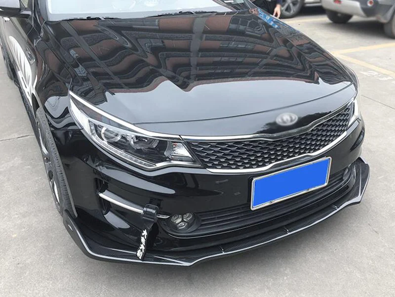 Аксессуары для стайлинга автомобилей, 1 шт., для Kia optima K5-, передний бампер, спойлер, обвес, углеродное волокно, текстура