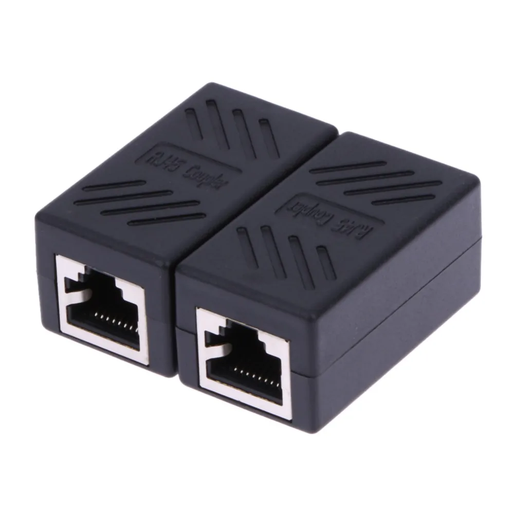 2pcs RJ45 Female to Female Network LAN Connector Adapter
