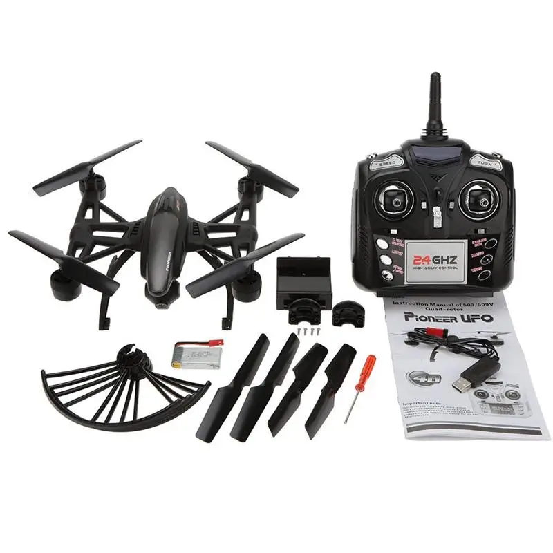 

JXD 509W JXD509W Wifi with 0.3MP Camera High Hold Mode One Key Return RC Quadcopter RTF 2.4GHz F16204