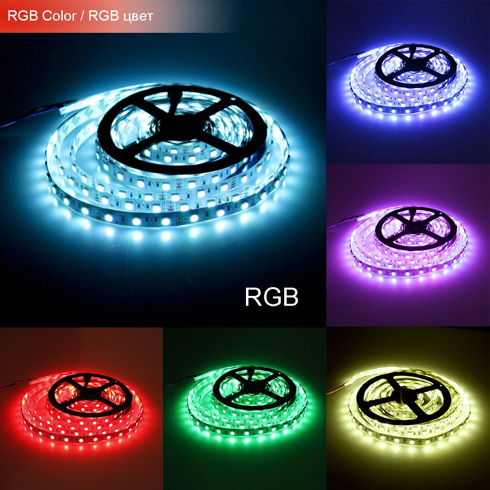 CHINCOLOR LED Strip 5050 Set 5M 300Led ip30 SMD Light 12V RGB with 44Key RGB Controller and 3A Power Adapter red blue white (10)