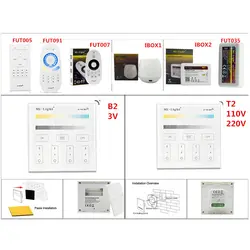 Milight FUT035/iBox1/iBox2/B2/T2 светодиодные полосы света диммер 4-зоны Яркость Smart Панель Wi-Fi iBox смарт-контроллер