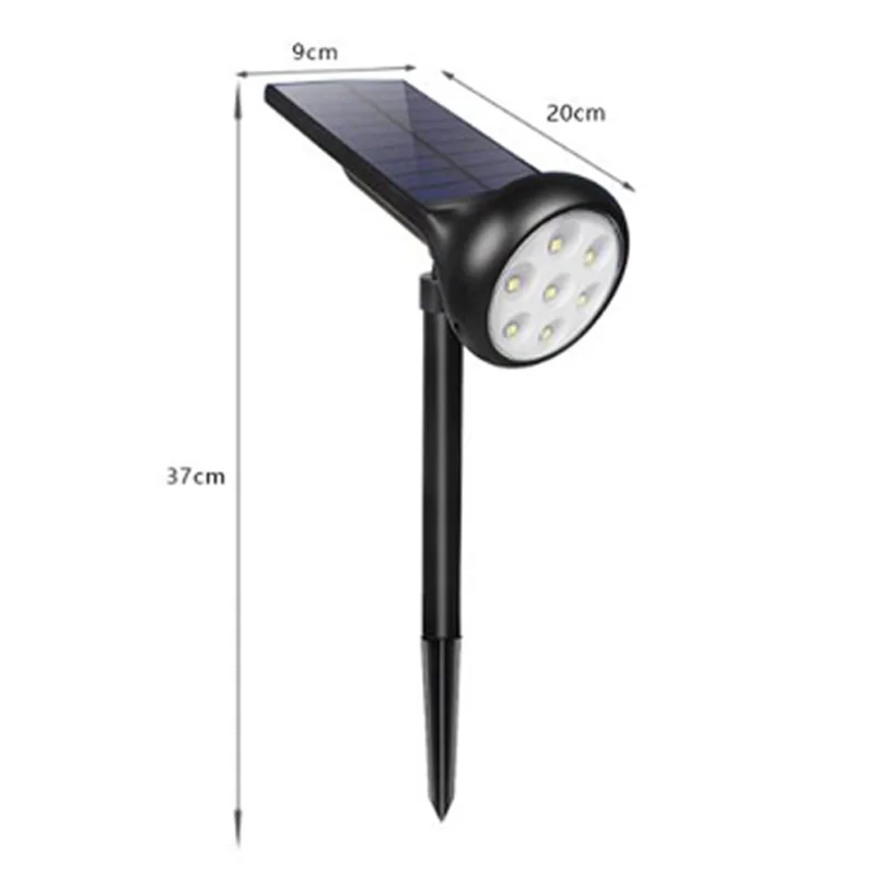 Outdoor 7 LED Solar light Spotlight Lawn Lamp LED solar lamp Solar Panel Power Adjustable Multiple light colors garden light (5)