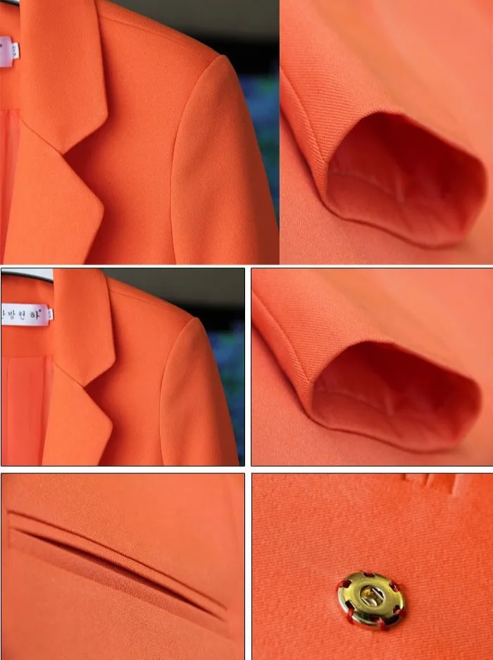 Краткое ол сплошной с закрытой грудью длинные Для женщин Костюмы Блейзер Куртка с капюшоном Дамы Плюс Размеры карманов Бизнес Blaser mujer
