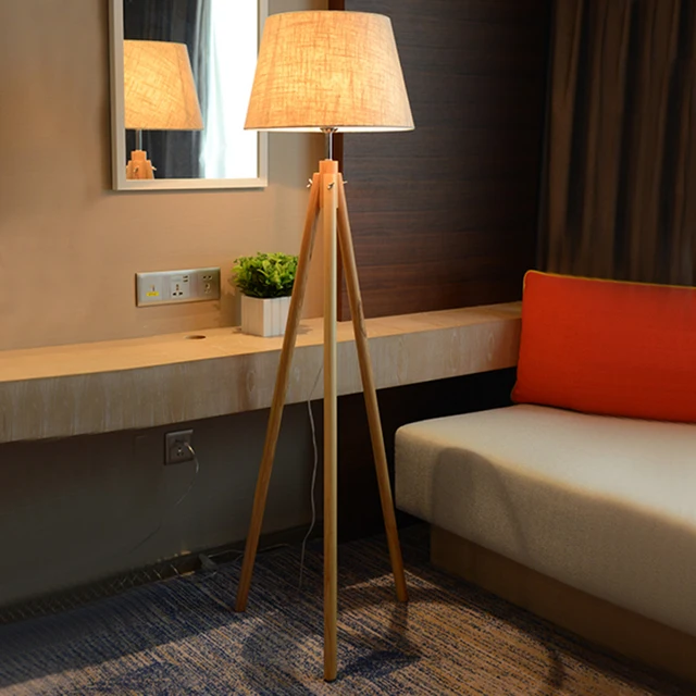 Nordic Living Room Sofa Lamp Bedroom Study Simple Solid Wood Nordic Living Room Sofa Lamp Bedroom Study Simple Solid Wood Lighting Creative Three Foot Garden Floor Piano