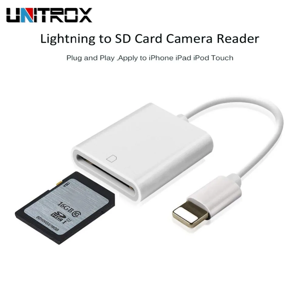 

OTG Adapter For Lightning to Micro SD Memory Card Digital Camera Reader For iPhone X/XR/8/7/6P/iPad Air/iOS 9.2-12.1 No APP Need