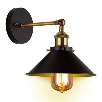 

Wall Sconces Light LED E27 Base Black Wall Industrial Vintage Edison Simplicity Lamp Fixture Steel Finished for Cafe Club Light