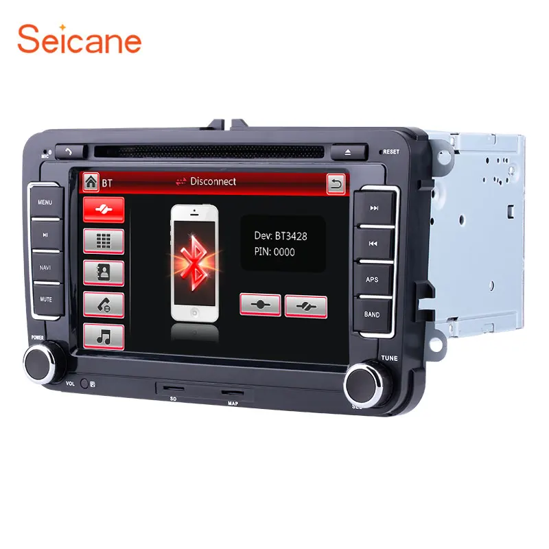 Автомобильный DVD плеер Seicane 2 din 7 дюймов GPS навигация для Volkswagen Lavida New Beetle Seat Alhambra Caddy