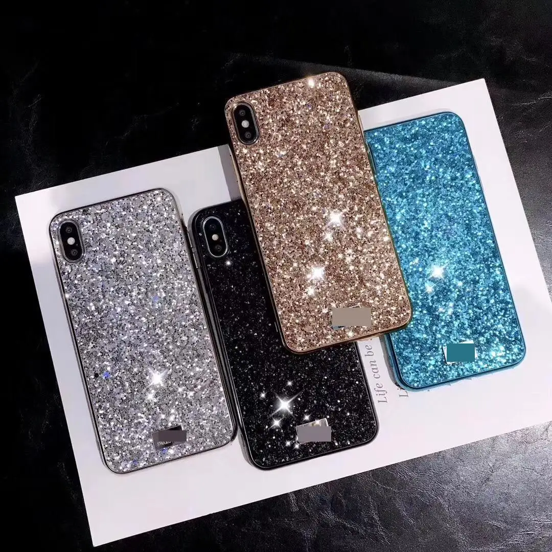 

Fashion Simple Personality Sequin Bling Phone Cover Case For Iphone X Xs Max 10 8 7 6 6s Plus Luxury Soft Silicone Coque Fundas