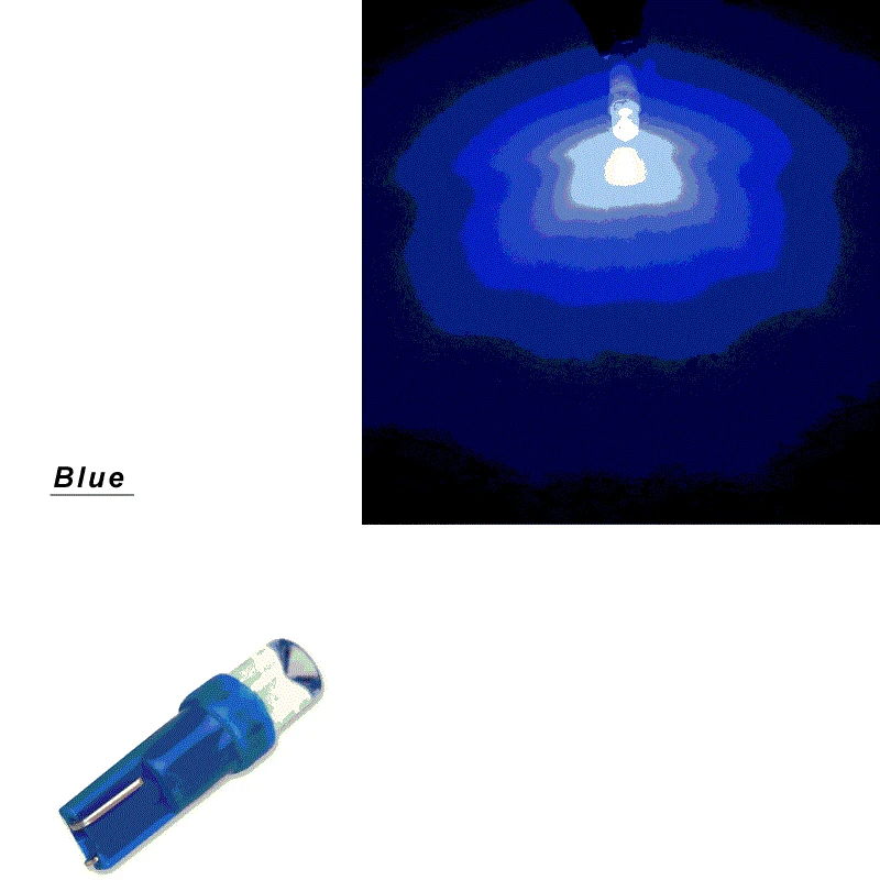 

10pc T5 led car dashboard light instrument automobile door Wedge Gauge reading lamp bulb 12V cob smd Car Styling white red blue