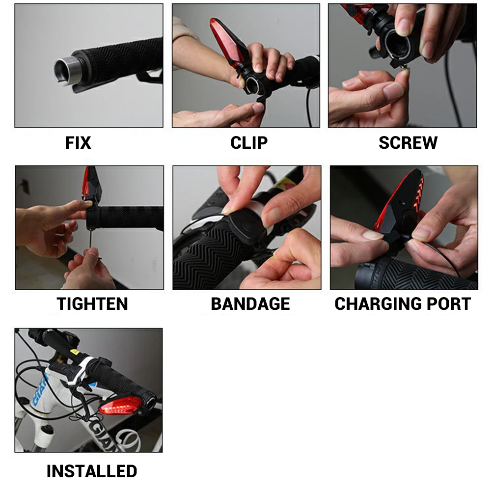 Excellent 1 Pair Bike Cycle Warning Handlebar Grips Bicycle Handle Bar With LED Light Waterproof Bike Light Lamp 4 Excellent 1 Pair Bike Cycle Warning Handlebar Grips Bicycle Handle Bar With LED Light Waterproof Bike Light Lamp 4