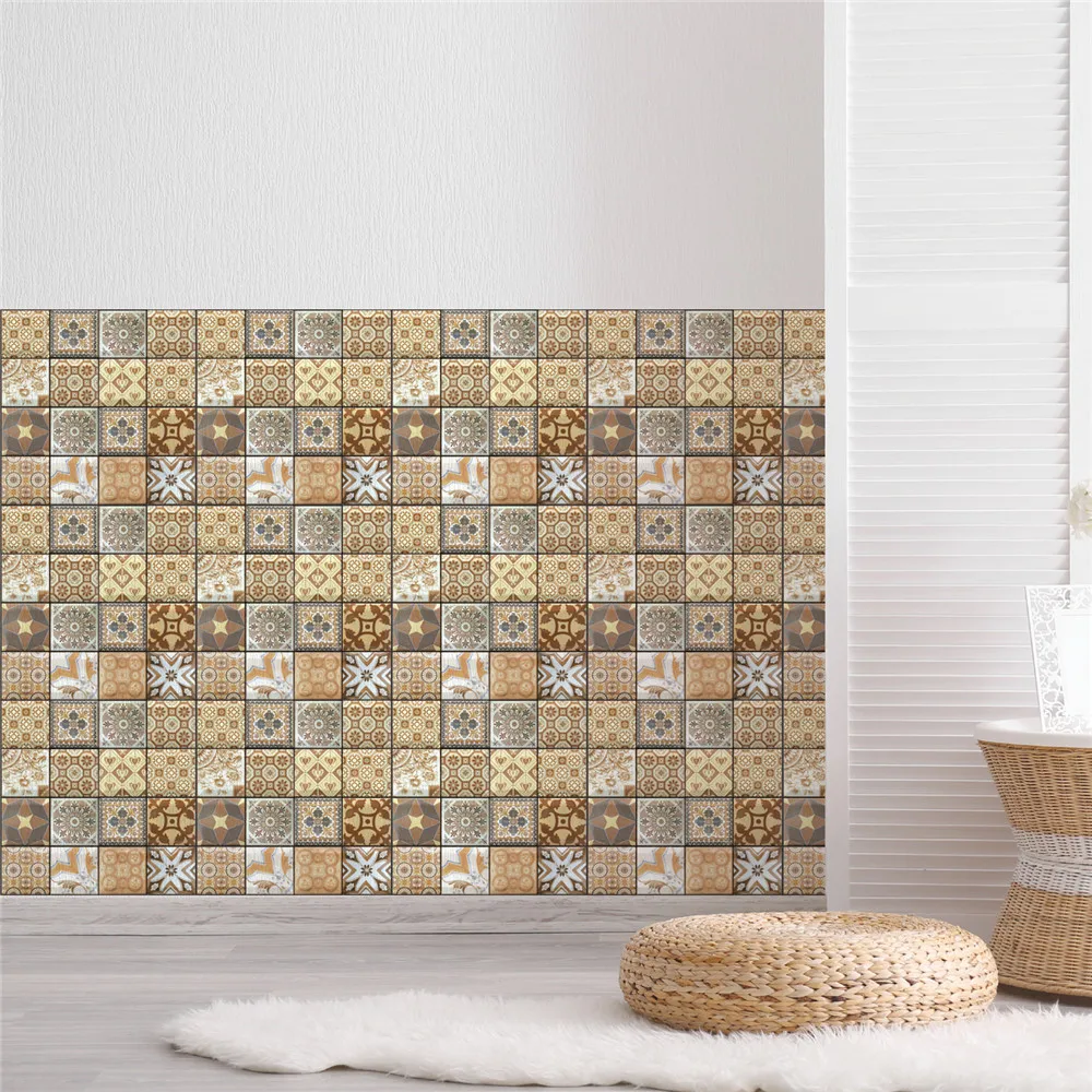 5/10/20Pcs Brick 3D Stone Wallpaper PVC Waterproof Bathroom Kitchen Backsplash Tiles Self Adhesive Wall Stickers Home Decoration