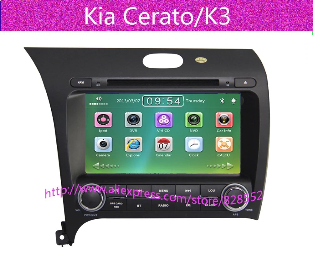 Бесплатная доставка автомобильный Dvd Gps для Kia Cerato/K3 2013 Built in GPS навигация Bluetooth