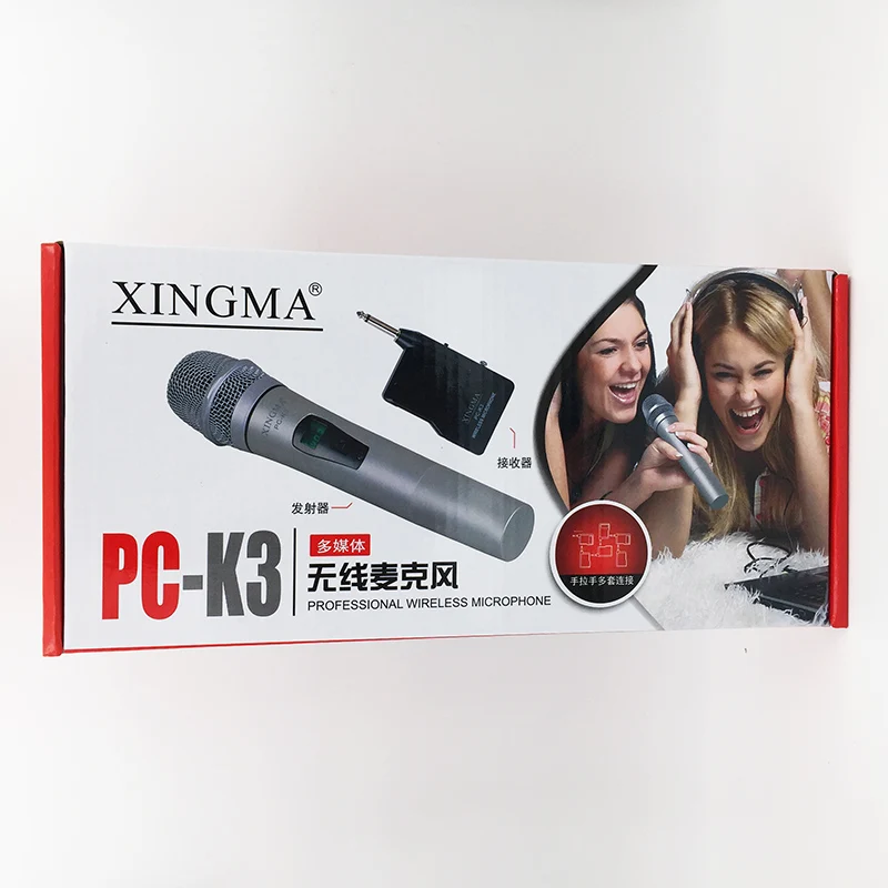 Беспроводной микрофон XINGMA PC-K3 Конденсаторный Микрофон Беспроводной Ручной С Приемником Системы Металл ЖК Микрофон Микрофон Для Караоке КТВ микрофон беспроводной микрофон караоке