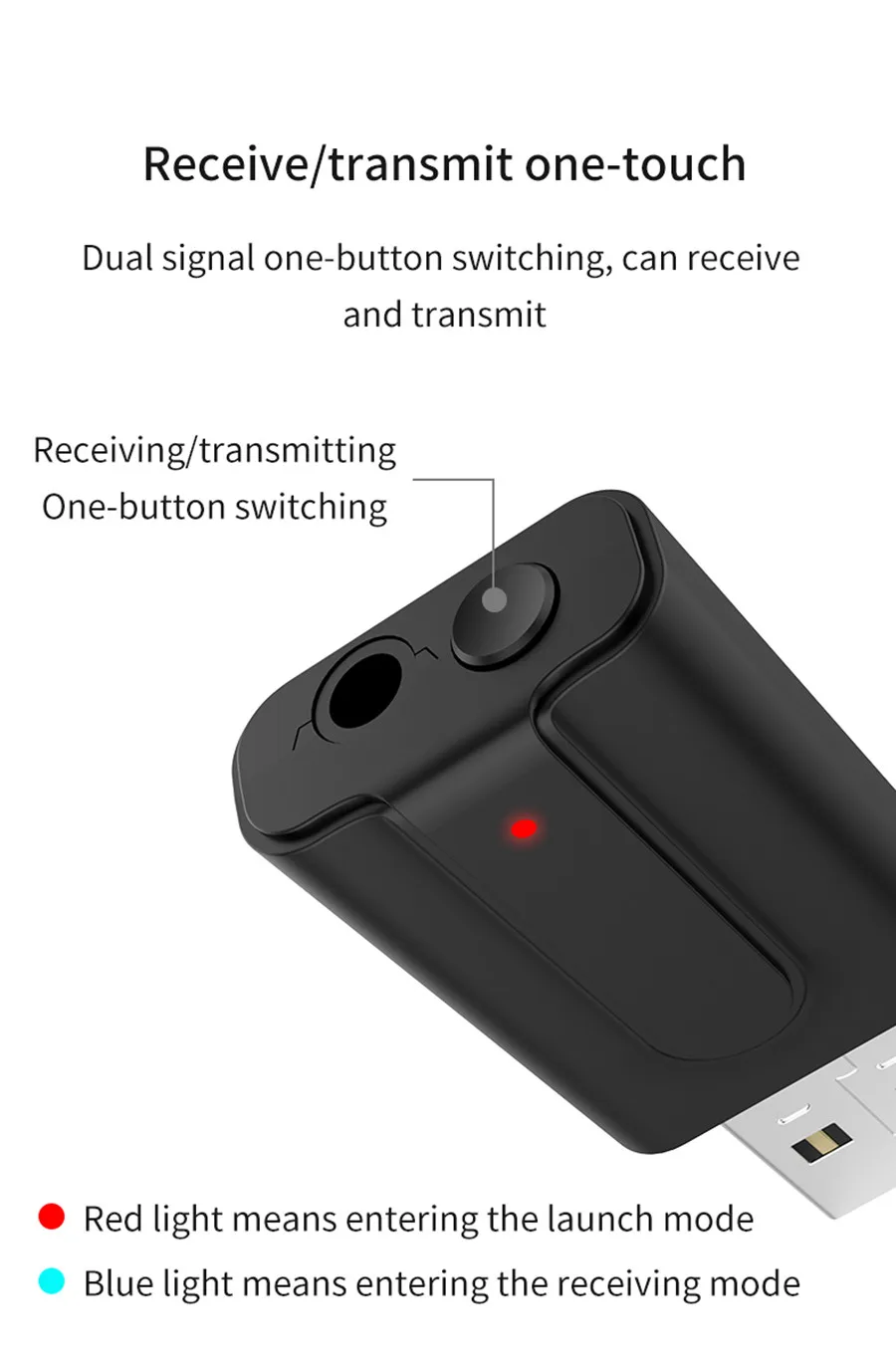 VIKEFON Bluetooth 5.0 Audio Receiver Transmitter Stereo Music 3.5mm AUX Jack RCA Bluetooth Receptor USB Mini Wireless Adapter