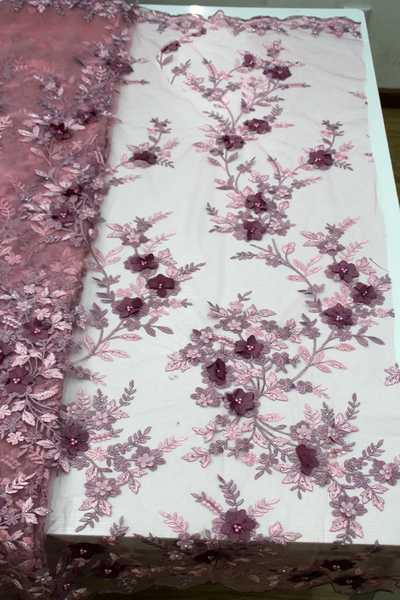 

Nigerian Lace Fabric Dubai Embroidered French Tulle Lace Latest African Lace Fabric 2018 With Stones And Beaded