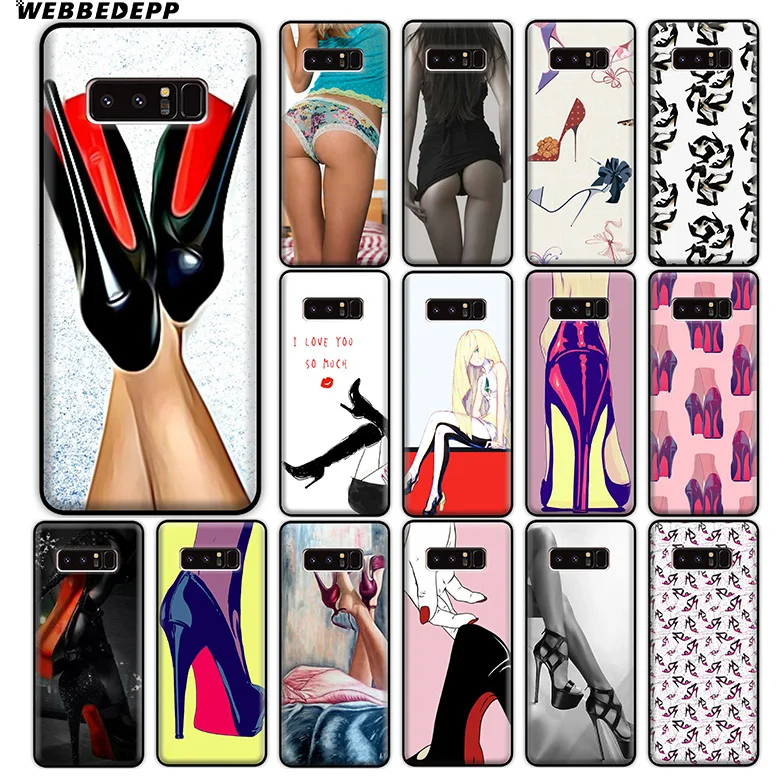 WEBBEDEPP High Heels Sexy Ass Soft Silicone Case for Samsung Galaxy A9 A8 A7 A6 Plus 2018 A5 A3 2017 2016 Note 9 8 |