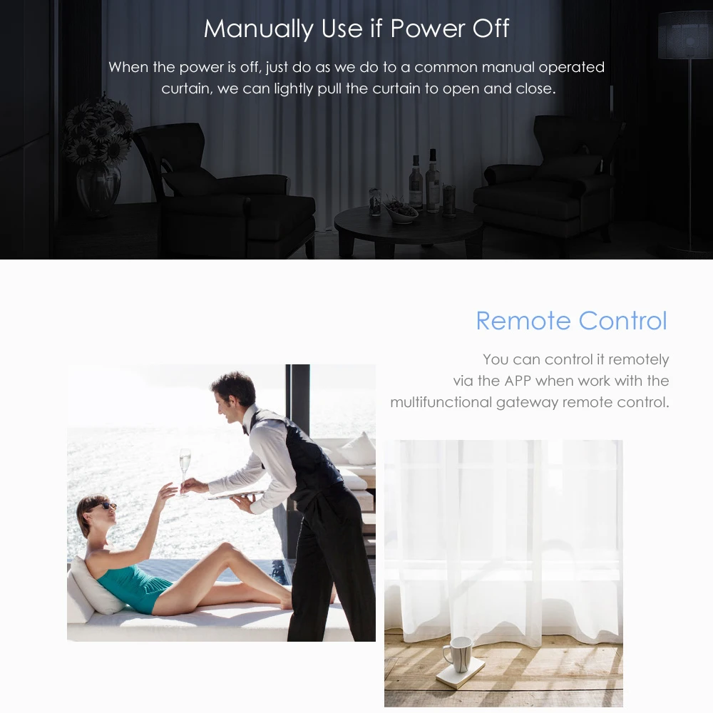  Aqara Smart Home Curtain Motor Intelligent Zigbee Wifi For xiaomi Smart Device Via Mi Home APP Wire