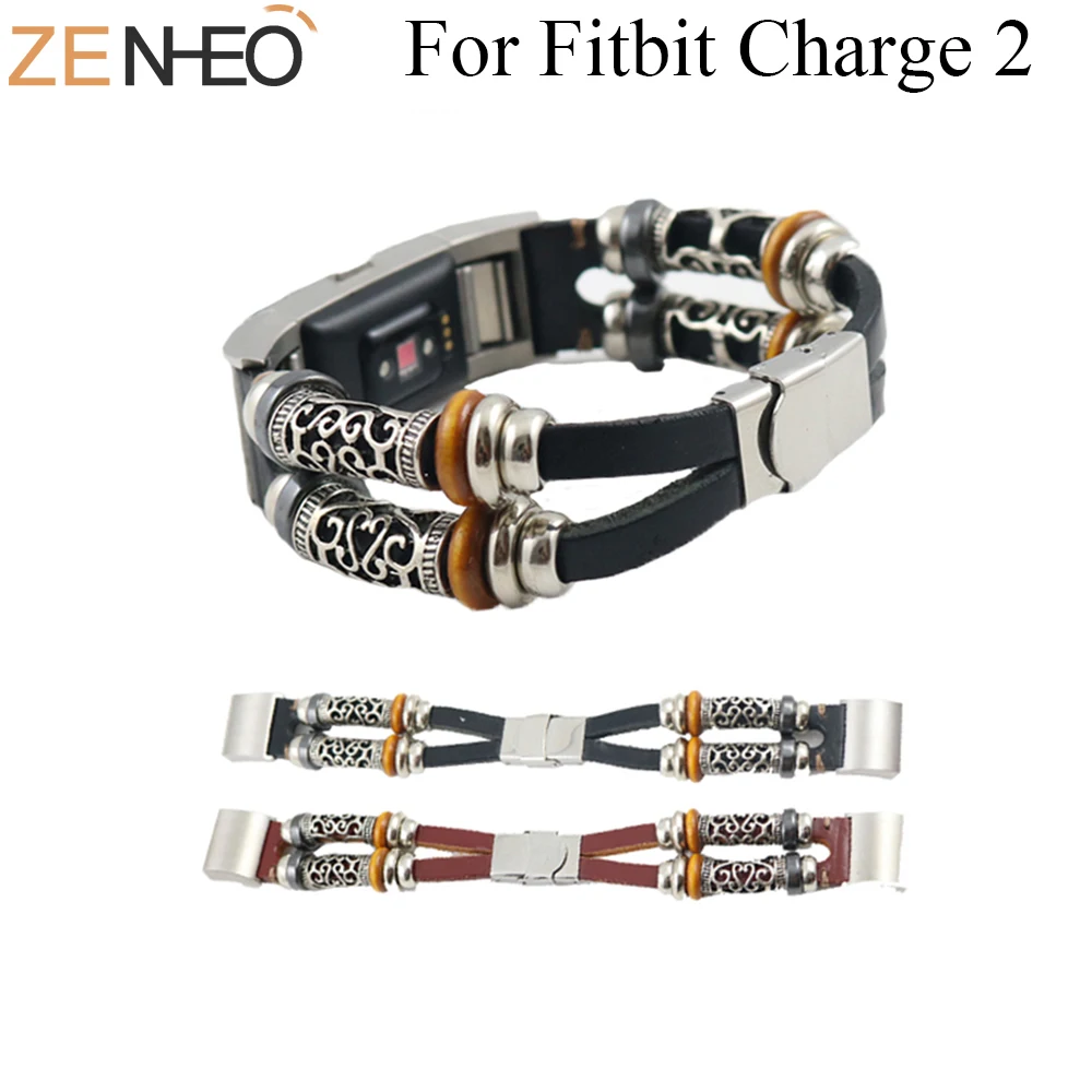 

High Quality Retro Leather Watch Strap For Fitbit Charge 2 Band Smart Bracelet Replacement Watchband Bracelet For Fitbit Charge2