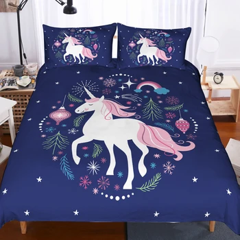 

Fanaijia 3d unicorn bedding Sets queen size Cartoon kids Duvet Cover Bed Set Bedclothes king size bedline