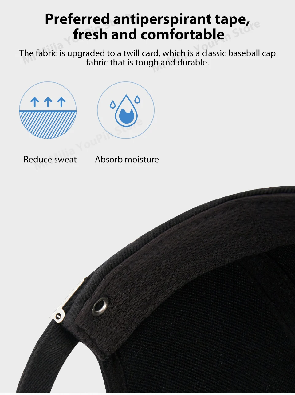 Xiaomi Mijia Baseball Cap2 Sweat Absorption Reflective Snapback Unisex Design Adjustable Design Fashion Accessory For Smart Home (6)