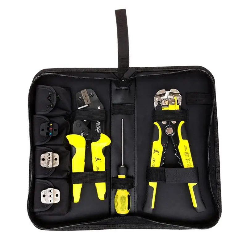 

Multi-function Engineering Ratchet Terminal Cable Wire Crimper Pliers Clamp+Wire Stripper+S2 Screwdriver Hand Tool Sets