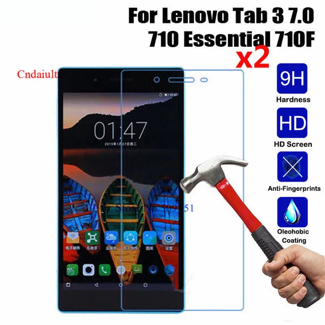 Ударопрочное закаленное стекло для Lenovo Tab 3 7 0 710 Essential 710F 2 шт./лот защита экрана