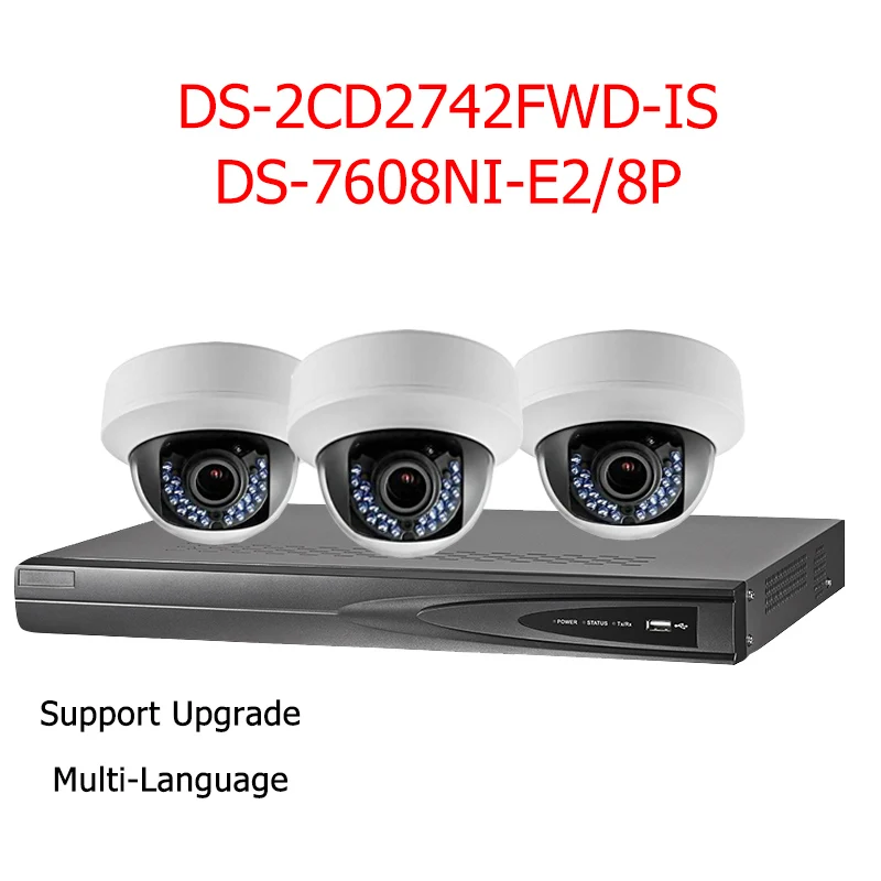 

DS-2CD2742FWD-IS & DS-7608NI-E2/8P Surveillance System Multi-Language HIKVERSION