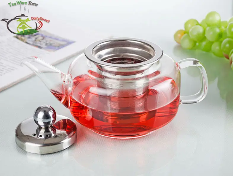 1х 6в1 кунг-фу кофейный чайный набор B-500ml стеклянный чайник с фильтром для заварки из нержавеющей стали+ хрустальный нагреватель+ 4* двухслойная чашка
