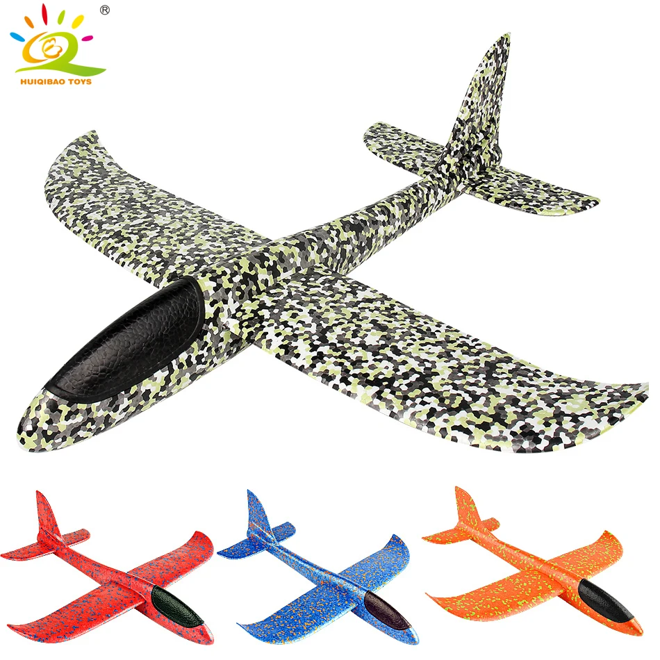 

HUIQIBAO TOYS 4PCS 35*31cm Foam Hand Throw Flying Glider Planes EPP Airplane Model Fillers Flying Glider Plane Toys For children