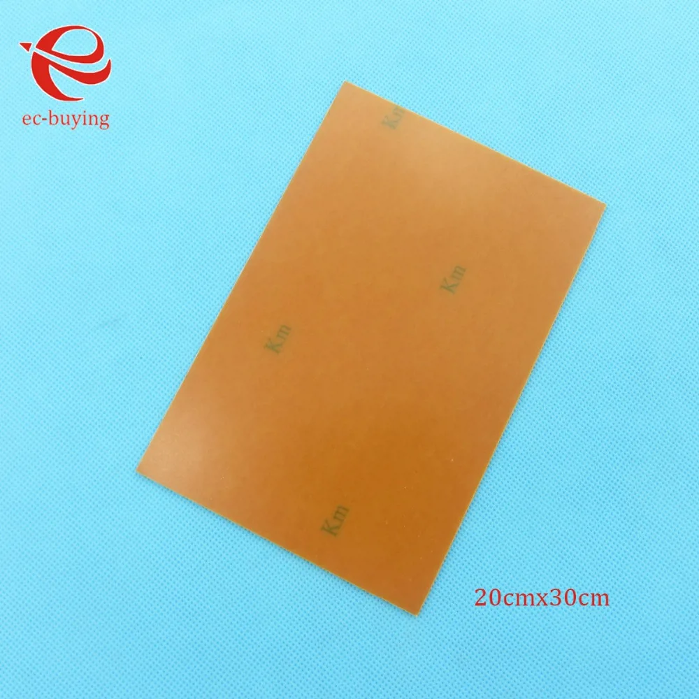 PF PCB 단면 구리 도금판 DIY PCB 키트 라미네이트 회로 기판 20x30cm 1.4mm 베이클라이트 범용 보드 연습용 20*30cm