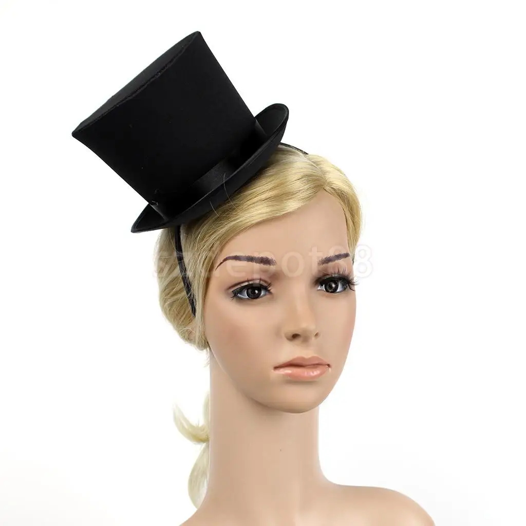 Ободок-Вуалетка Mini Top Hat с черной лентой