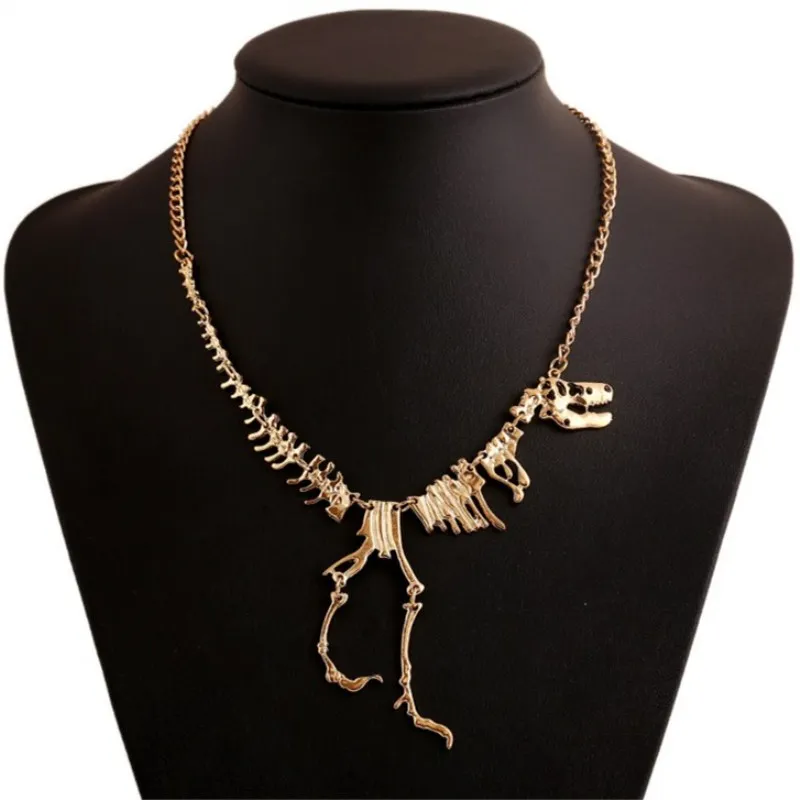 

Popular Necklace Fashion jewelry Gothic Tyrannosaurus Rex Skeleton Dinosaur Bone Pendant Necklace