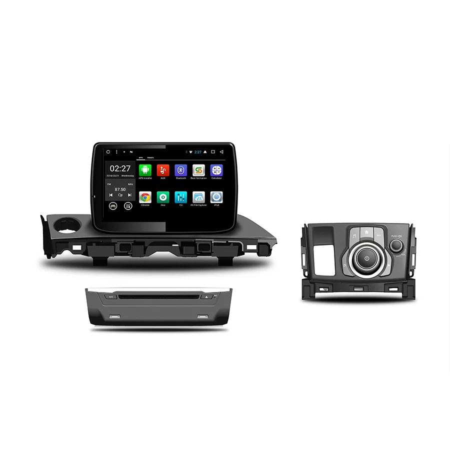Best Asvegen 9 inch Android 7.1 Quad Core Car Radio GPS Navigation Stereo Headunit WIFI 4G Media DVD Player for Mazda ATENZA 2017 2