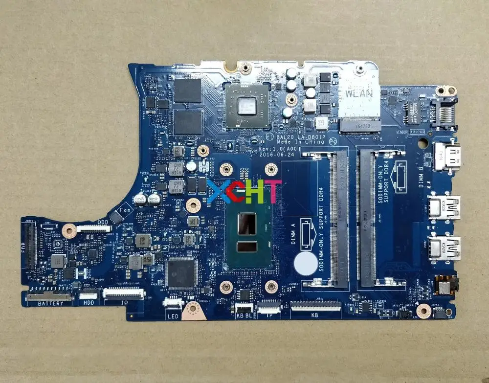 

for Dell Inspiron 15 5567 15.6" KFWK9 CN-0KFWK9 BAL20 LA-D801P REV:1.0(A00) i7-7500U DDR4 Laptop Motherboard Mainboard Tested