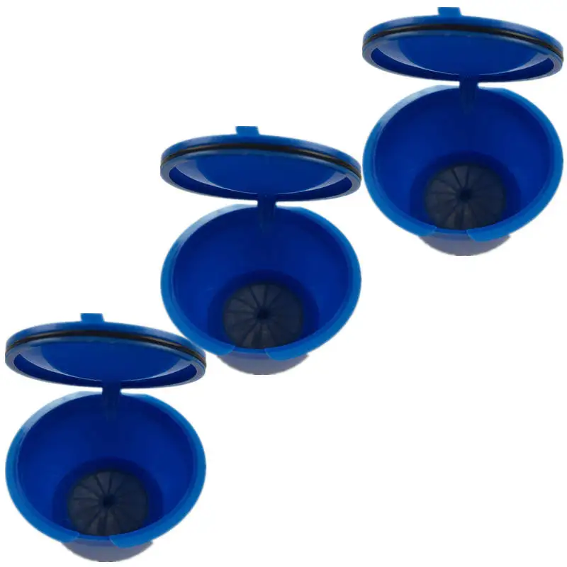 

3pcs/pack Blue Dolce Gusto Refillable coffee Capsule filter reuse cofee tool reusable cafeteras kapseln compatible box