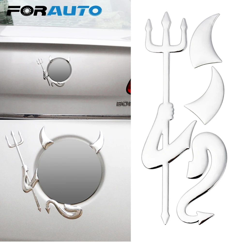 

FORAUTO 3D PVC Funny Car Sticker Custom Demon Cute Car Stickers and Decal Angel Car Styling Decoration Accessories