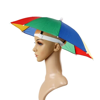 

Umbrella Hat Sunshade Fishing Hiking Festival Outdoor Brolly Camping British England Watermelon Rainbow Coconut Tree Parasol