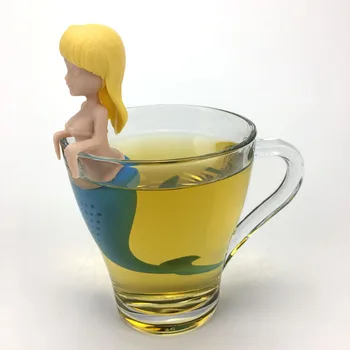 

Mermaid Tea Infuser Silicone Tes Bag Reusable Strainer Filter Teapot Infusers Teaspoon Tea Leaf Herbal Tool Dropshipping