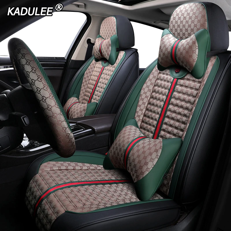 

Front Rear Luxury Leather car seat covers For nissan qashqai j10 volvo xc40 xc50 daewoo nexia fiat tipo 500 toyota avensis t25